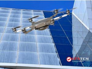 Drone ile cam temizlik çalışmaları