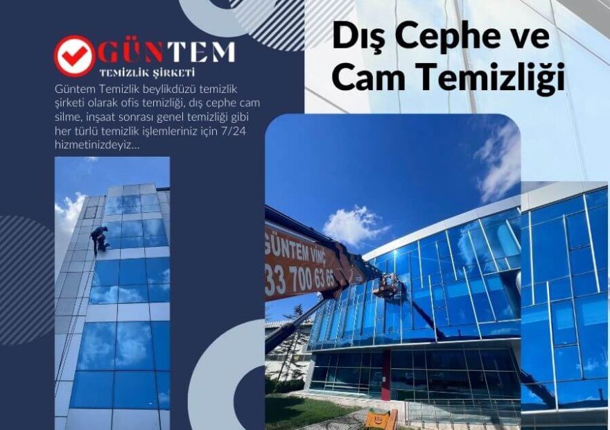 Yüksek bina cam temizliği çalışmaları