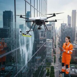 Kurumsal dış cephe temizliğinde drone kullanımı