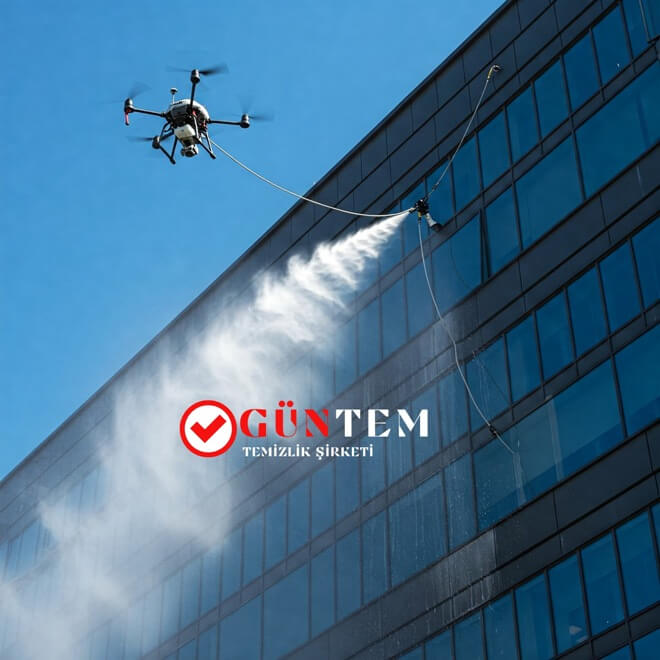 Drone ile cam temizliği