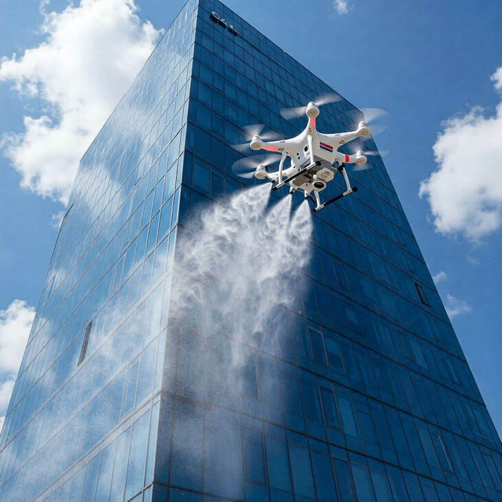 Dronla cam temizliği hizmetleri