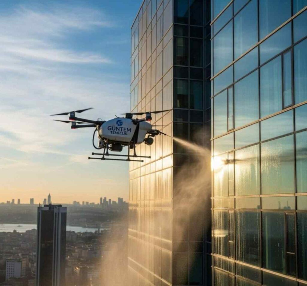 Drone ile dış cephe ve cam temizliği hizmetleri