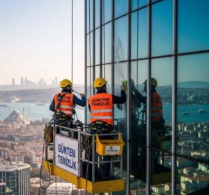 Sepetli vinç erişimi ile dış cephe temizliği hizmetleri