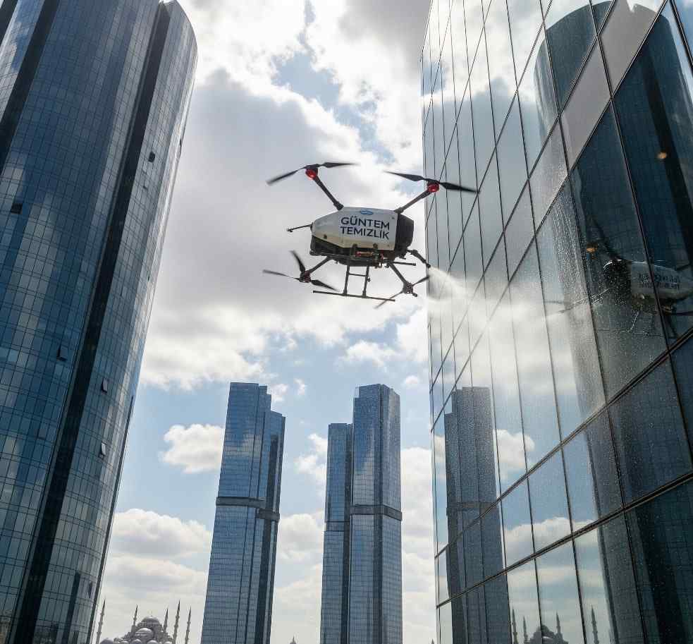Drone ile Bağcılar dış cephe temizliği hizmetleri