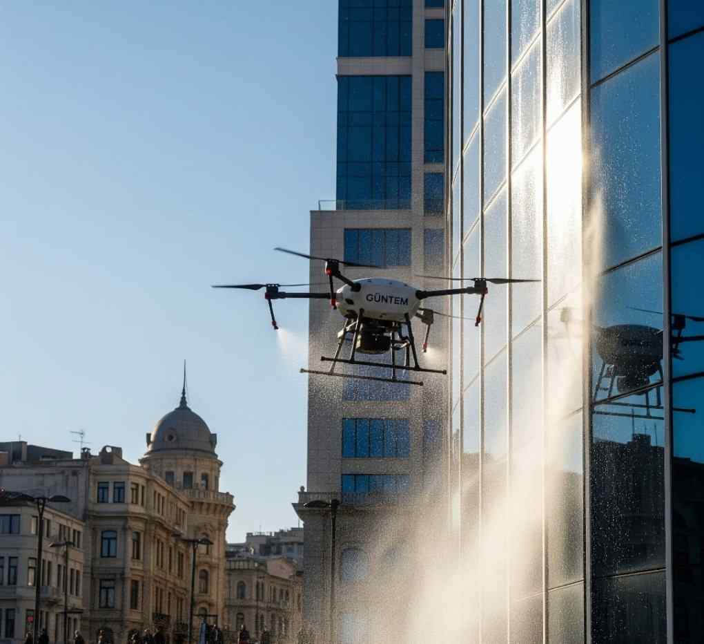 Drone ile Beyoğlu dış cephe temizliği hizmetleri