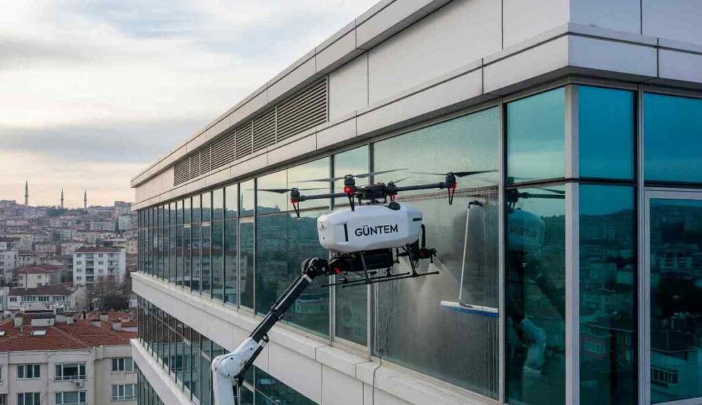 Drone ile dış cephe yıkama hizmetleri