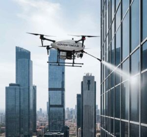 Drone ile Topkapı dış cephe cam temizliği hizmetleri