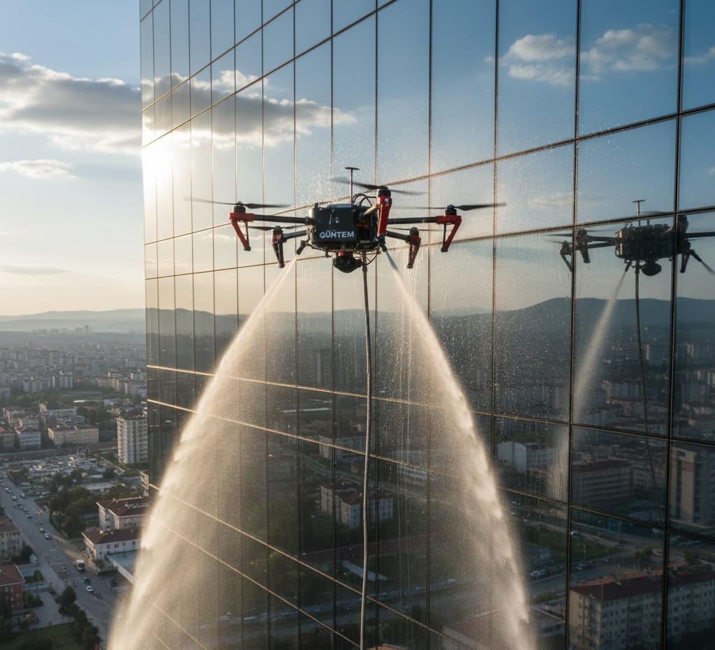 Drone ile Sakarya dış cephe cam temizliği hizmetleri