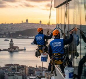 Endüstriyel dağcılık ile Moda dış cephe temizliği hizmetleri - Güntem Temizlik