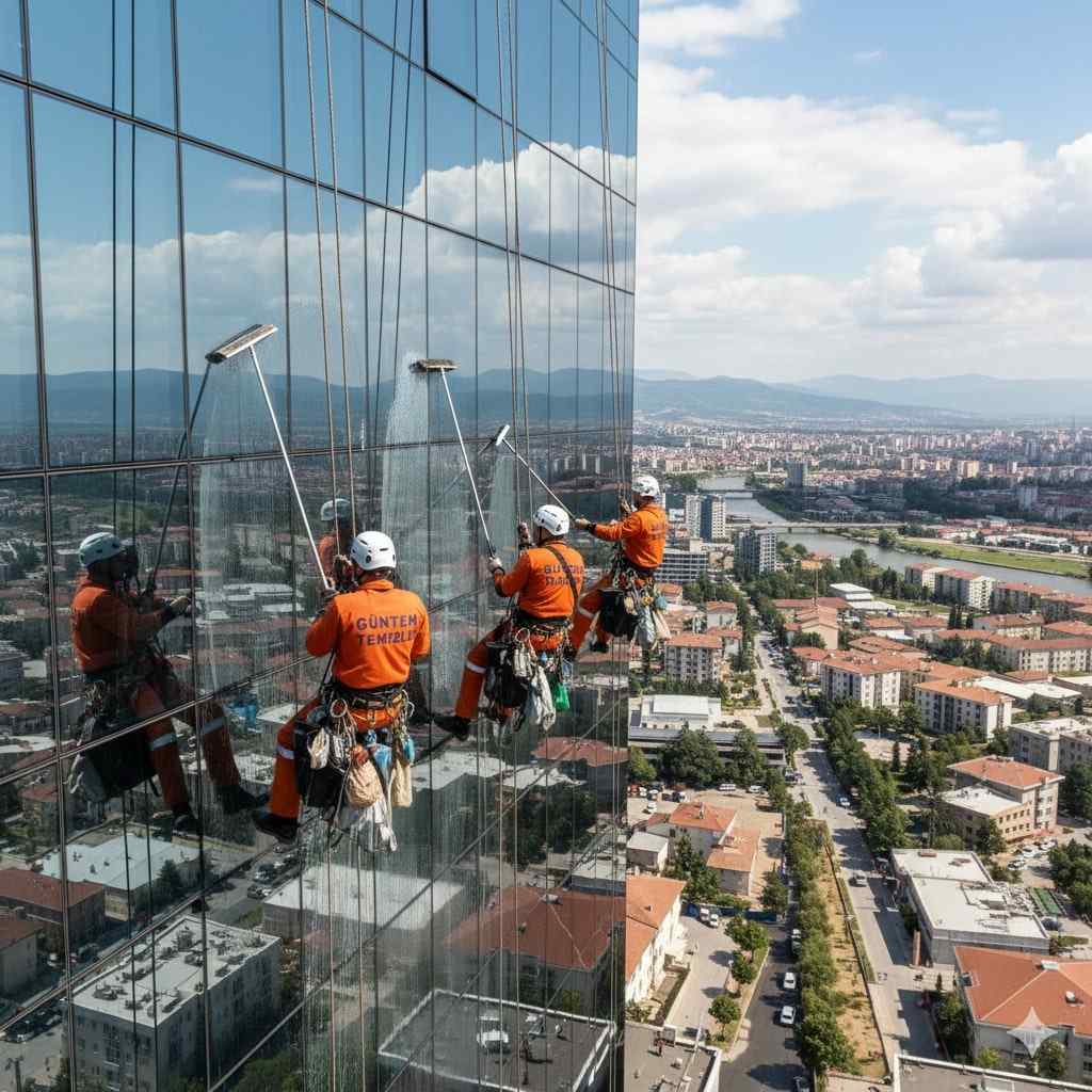 İple erişim ile Adapazarı dış cephe cam temizliği hizmetleri