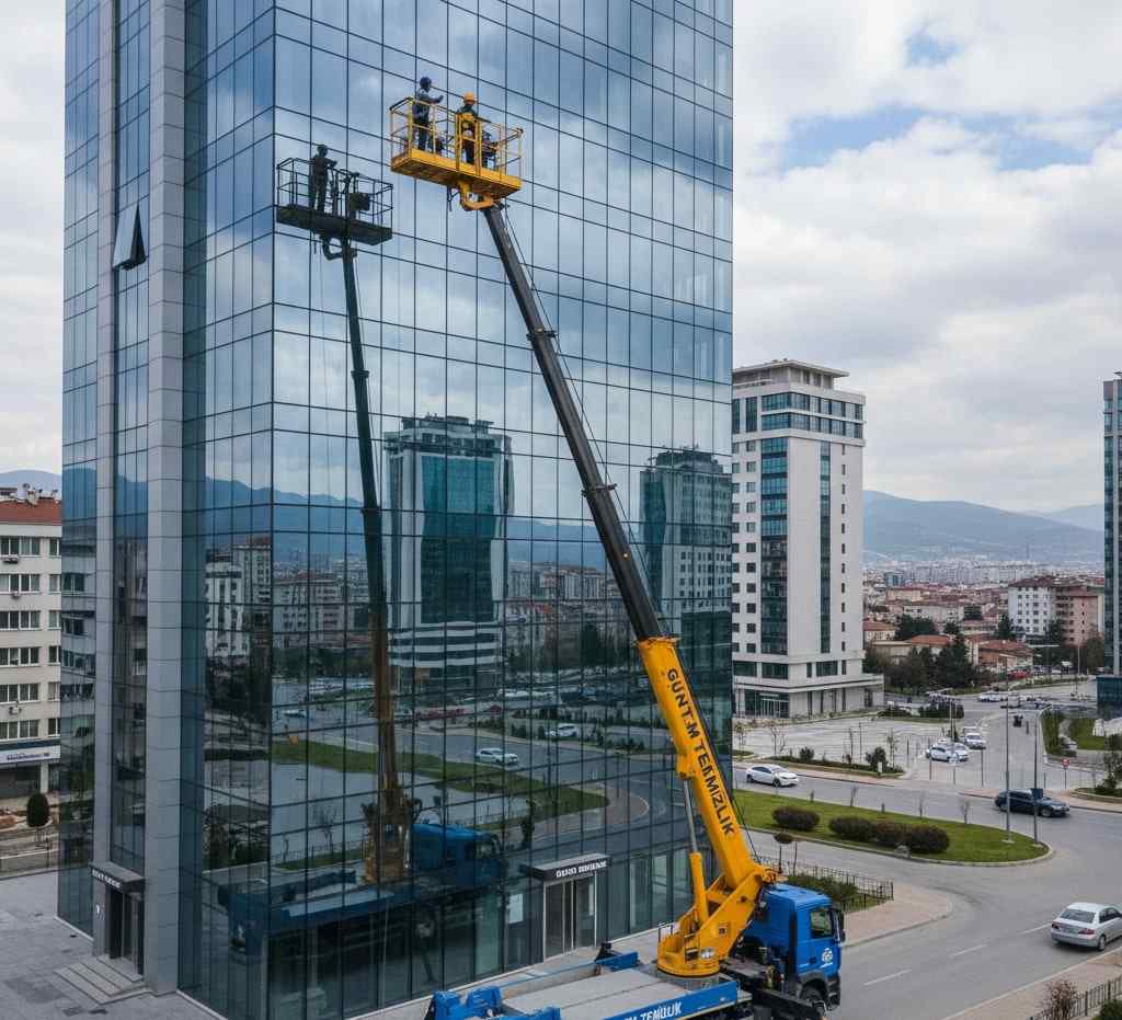 Profesyonel Bursa dış cephe cam temizliği hizmetleri - Güntem Temizlik