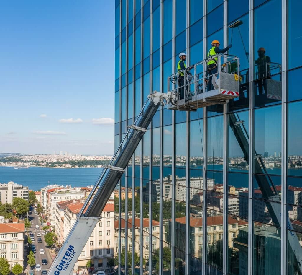 Sepetli vinç ile Ortaköy dış cephe temizliği hizmetleri