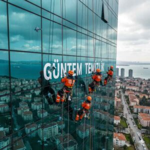Dağcılık ile dış cephe temizliği hizmeti: Güntem Temizlik