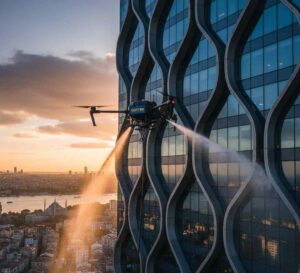 Drone ile Cihangir dış cephe cam temizliği hizmetleri