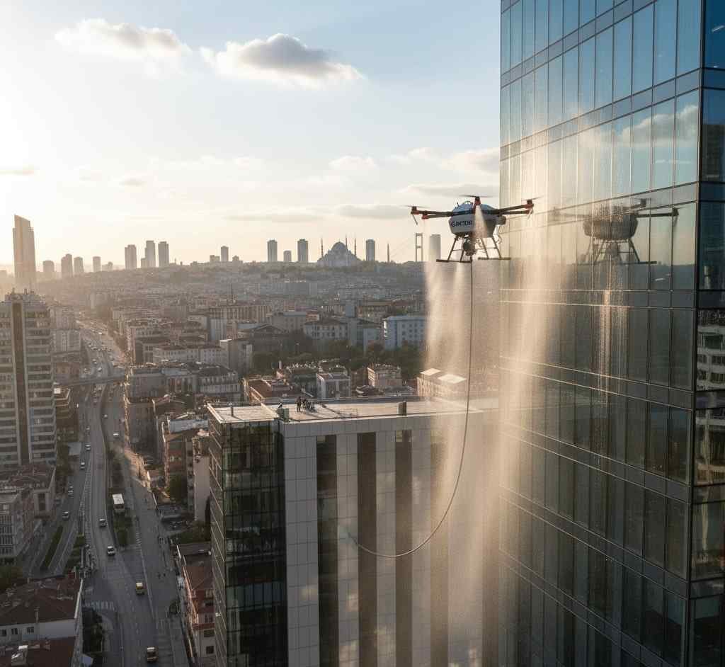 Profesyonel drone ile dış cephe temizliği hizmetleri