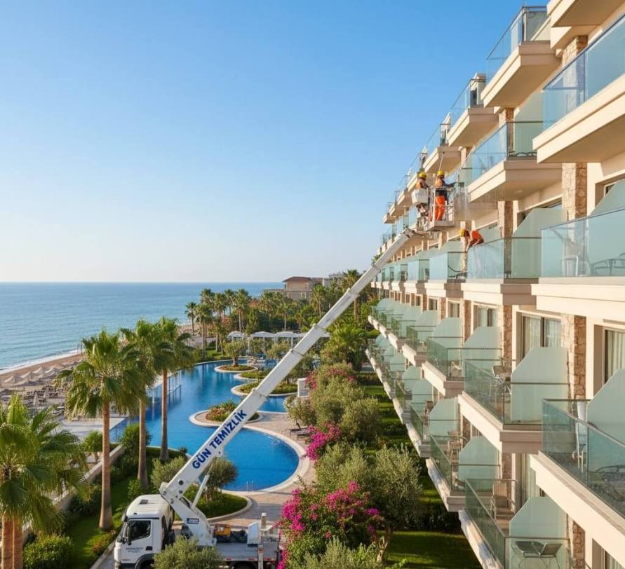 Saf su teknolojisi ile dış cephe cam temizliği hizmetleri: Güntem