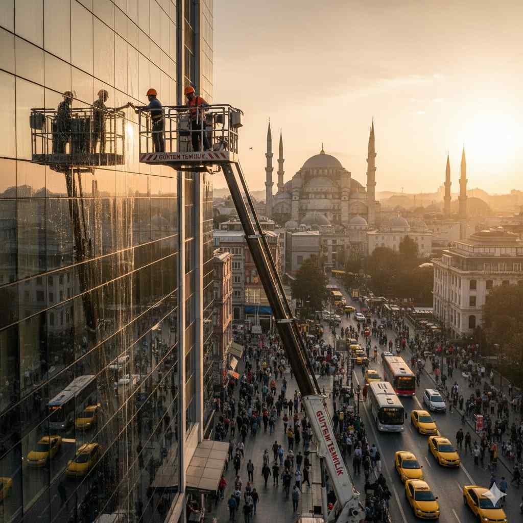 Sepetli vinç ile Yeşilyurt dış cephe temizliği hizmetleri