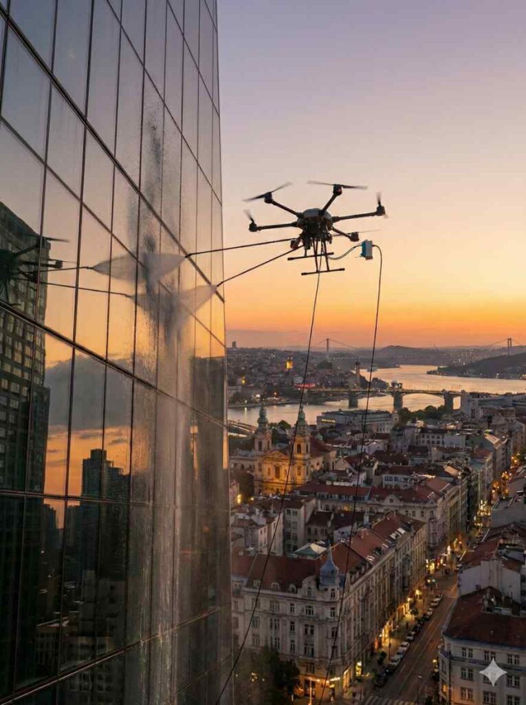 Drone ile dış cephe temizlik hizmetleri: Güntem Temizlik Şirketi