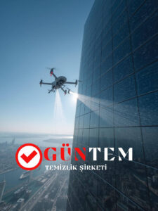 Drone ile yüksek bina dış cephe temizliği hizmetleri: Güntem Temizlik
