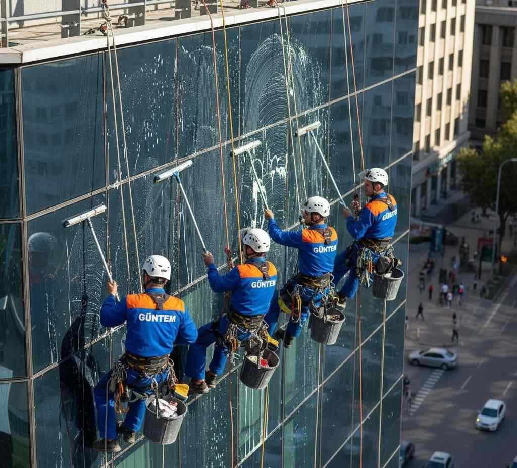 Küçükçekmece Tevfikbey dış cephe cam temizliği hizmetleri: Güntem Temizlik