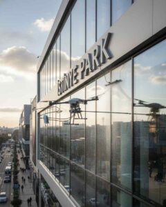 Drone ile plaza cam temizliği hizmetleri: Güntem Temizlik