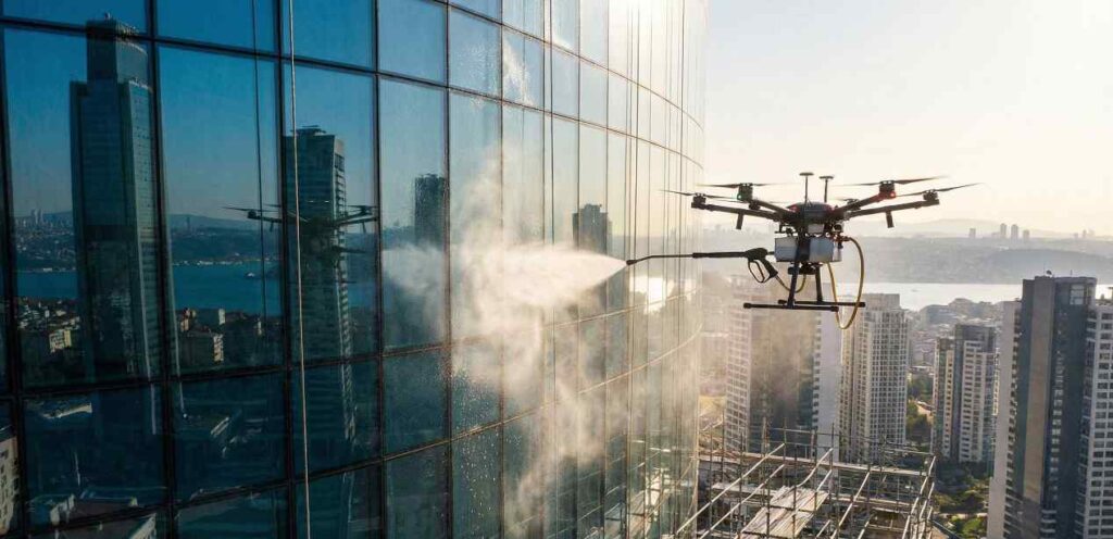 Dronla otel dış cephe temizliği hizmetleri: Güntem Temizlik Şirketi