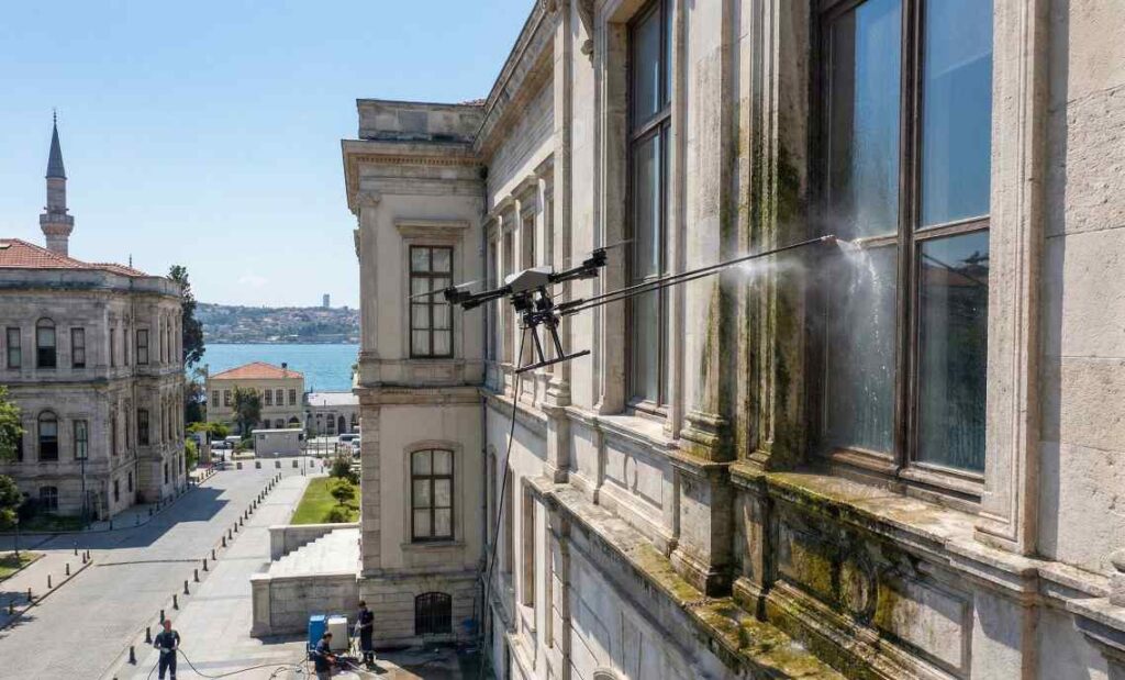 Profesyonel dronla dış cephe yıkama hizmetleri: Güntem Temizlik Şirketi