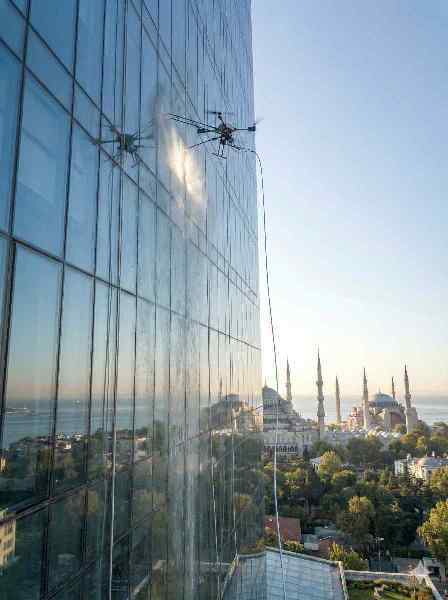 Drone ile Hadımköy OSB dış cephe temizliği hizmetleri: Güntem Temizlik Şirketi