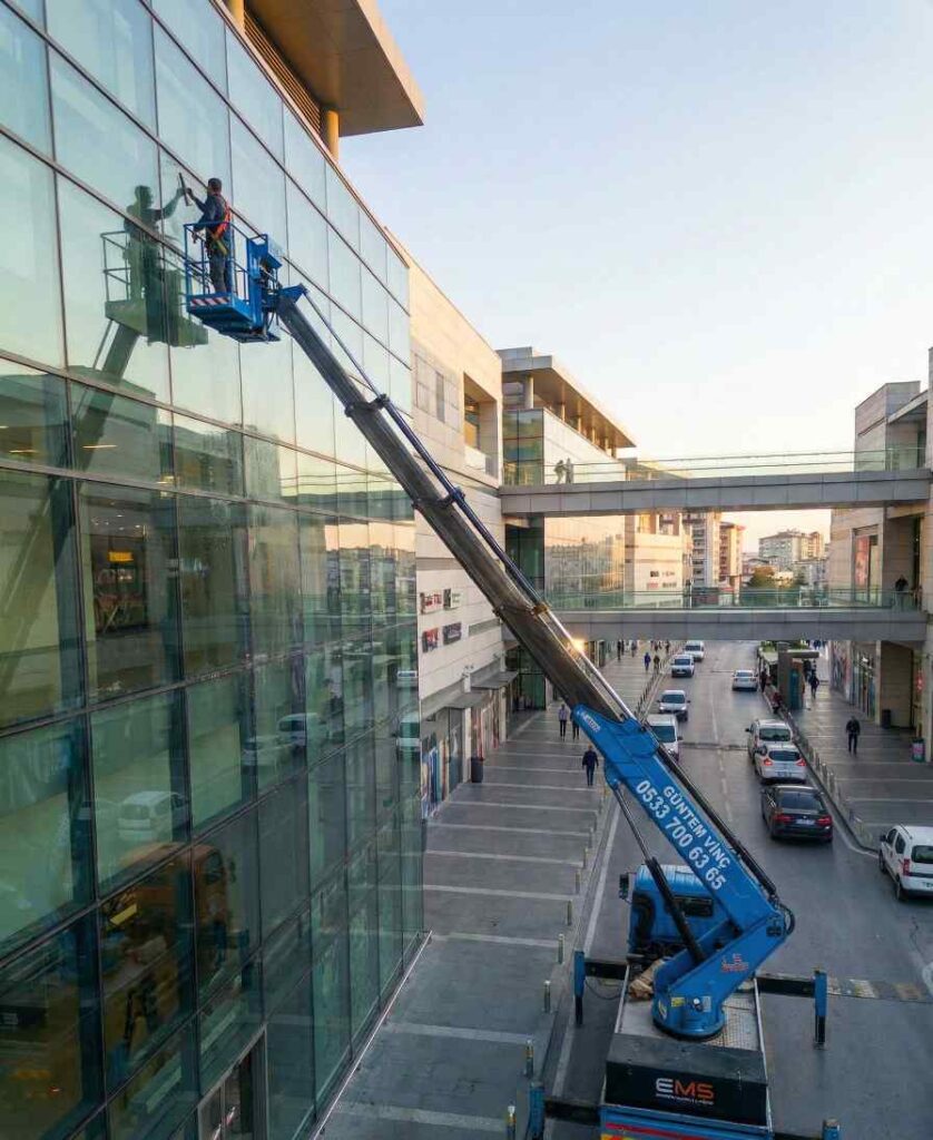 Kemerburgaz'da vinçli dış cephe temizliği hizmetleri