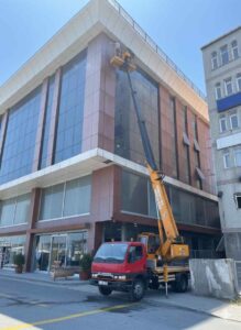 Sepetli vinçle Yakacık dış cephe temizliği hizmetleri: Güntem Temizlik Şirketi