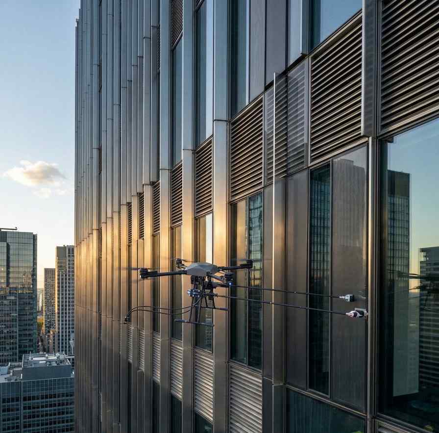 Drone ile Kartal OSB dış cephe temizliği hizmetleri