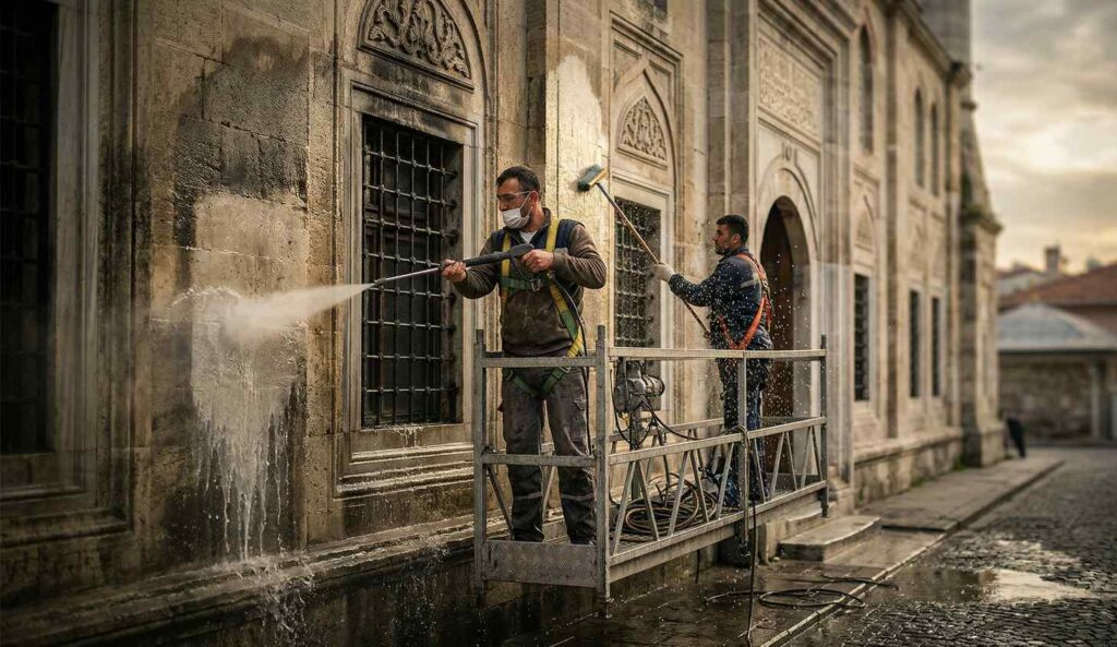 İnşaat sonrası fabrika dış cephe temizliği hizmetleri