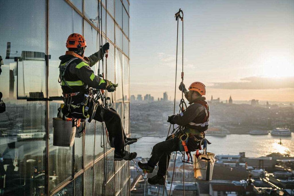 Bina dış cephe temizlik çalışmaları