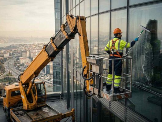 Kışın yapılan bir dış cephe temizliği