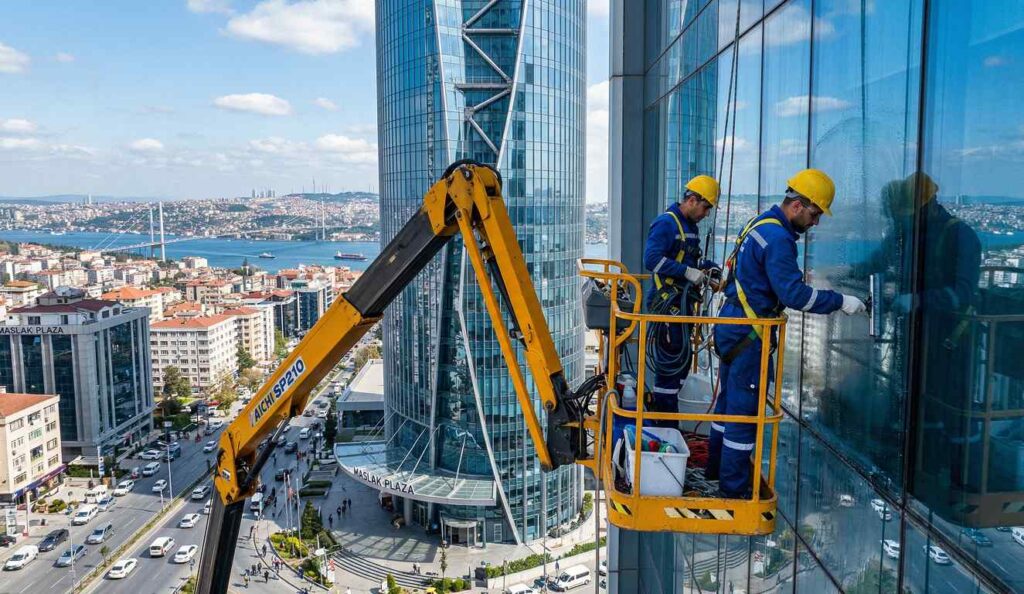 Profesyonel dış cephe cam temizlik çalışmaları
