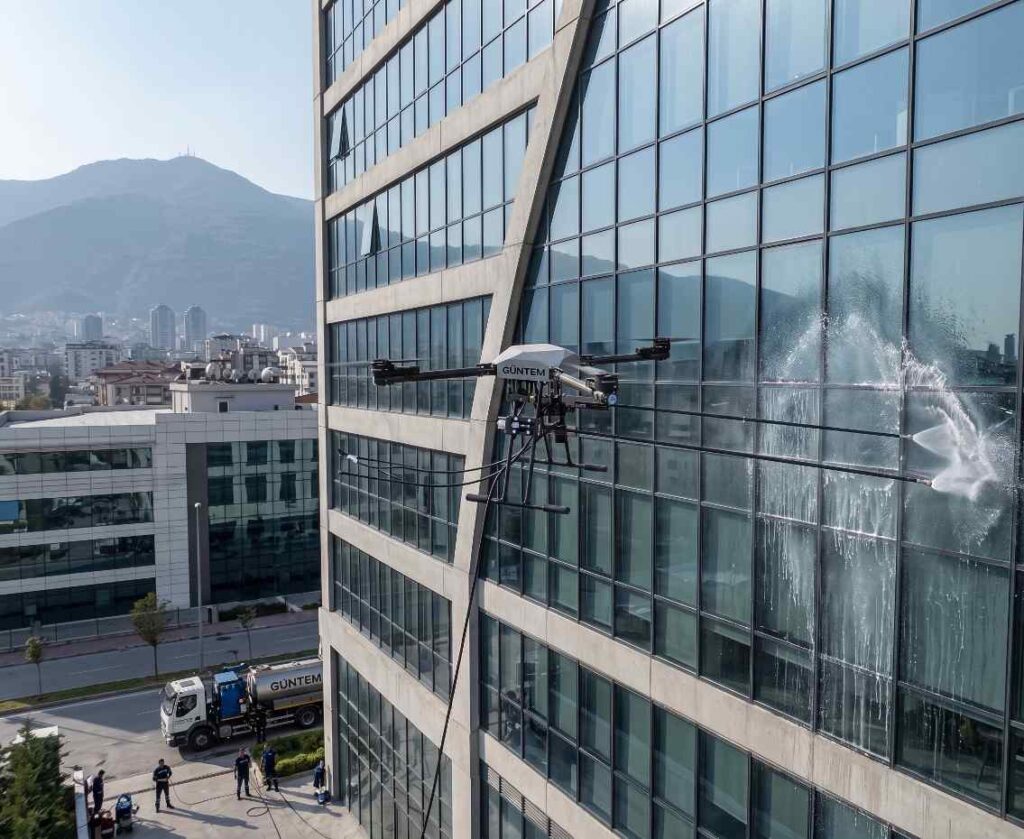 Drone ile dış cephe yıkama Bursa hizmetleri: Güntem Temizlik