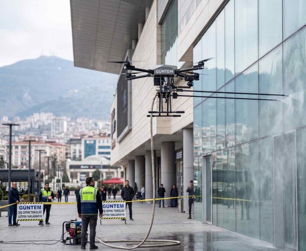 Drone ile dış cephe yıkama hizmetleri Bursa