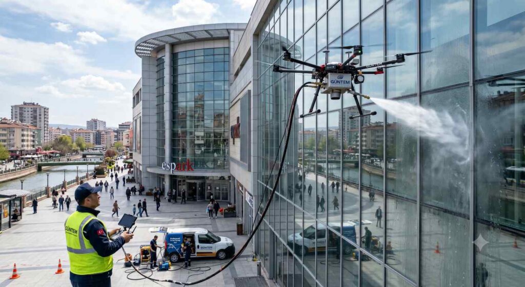 Drone ile Eskişehir dış cephe temizliği hizmetleri