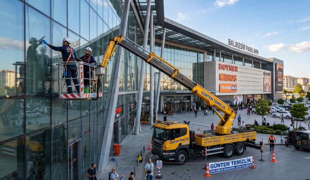 Sepetli vinçle Balıkesir dış cephe temizliği hizmetleri