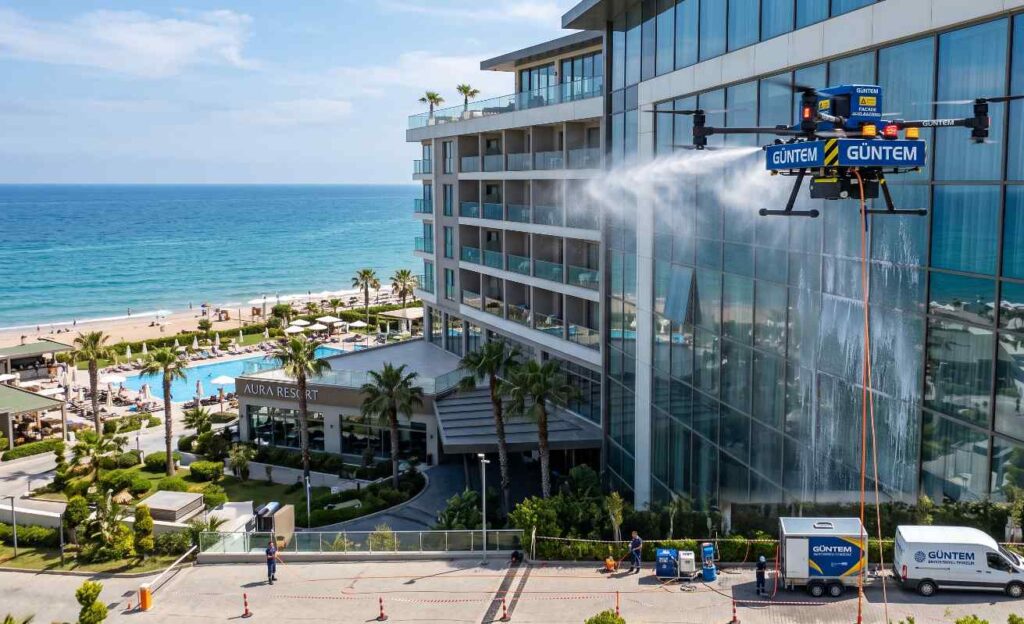 Drone ile dış cephe temizliği Konya hizmetleri