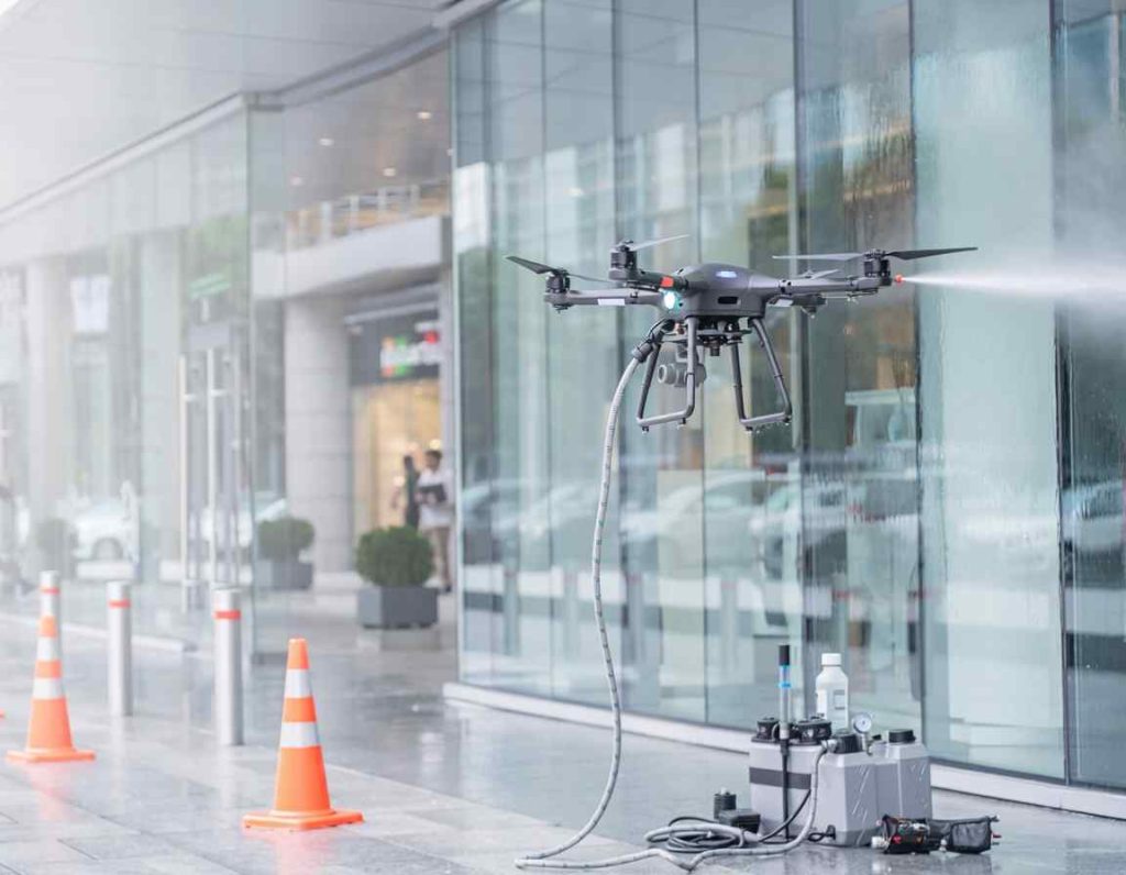 Drone ile dış cephe yıkama hizmetleri Aydın
