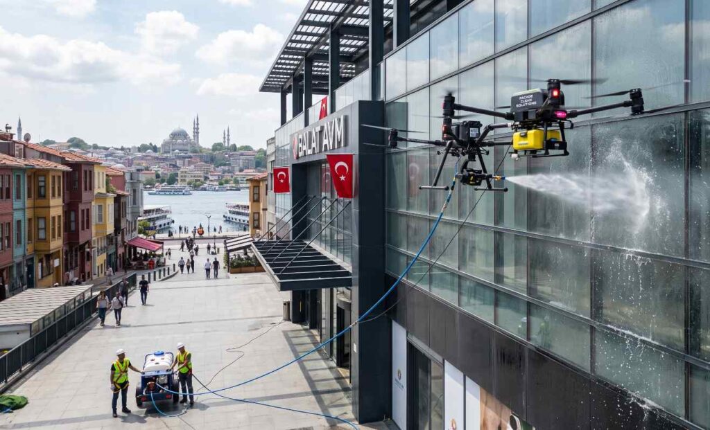 Drone ile Mersin dış cephe yıkama hizmetleri